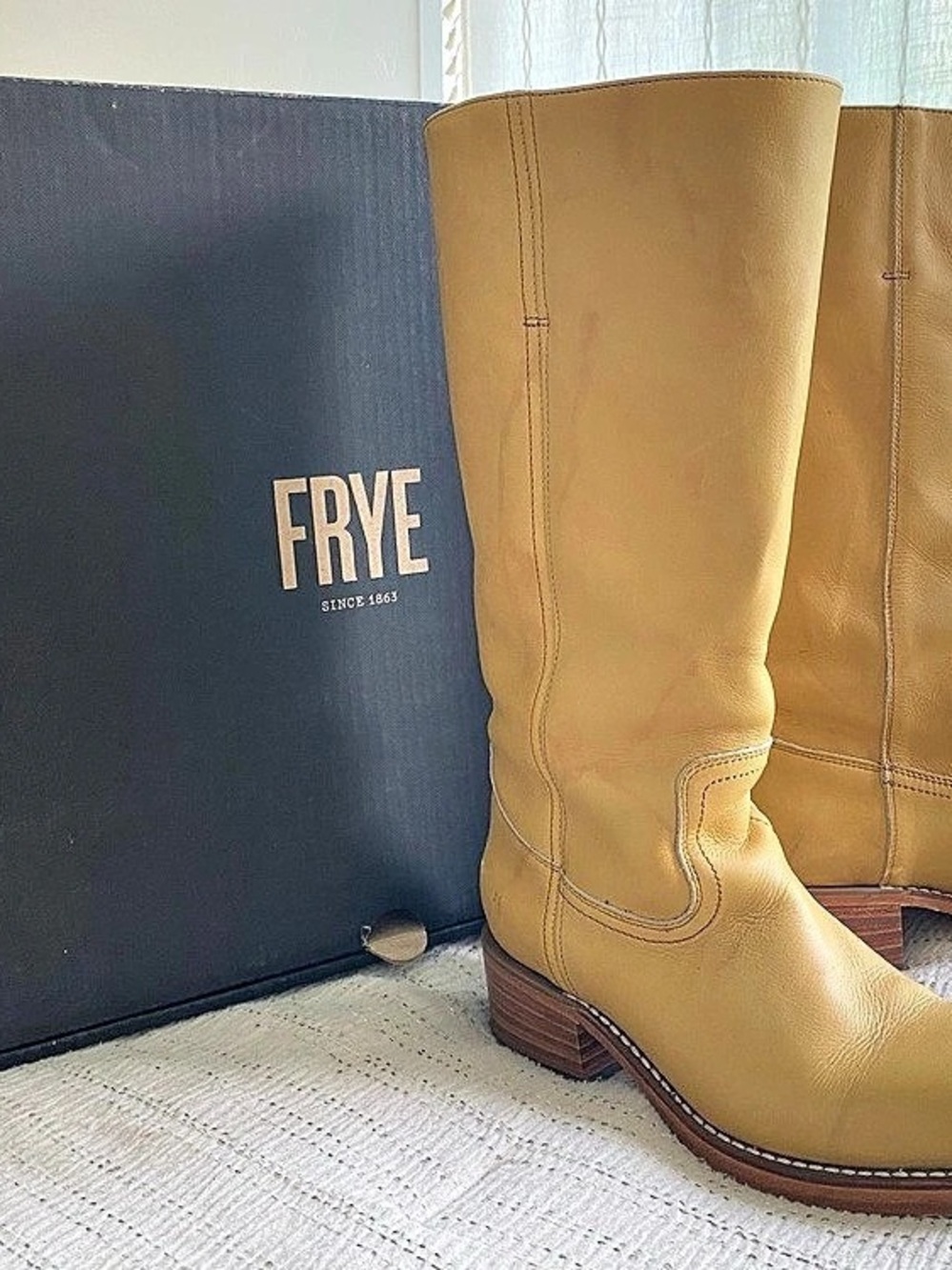 Frye CAMPUS Heeled Boots Yellow - WIDE CALF